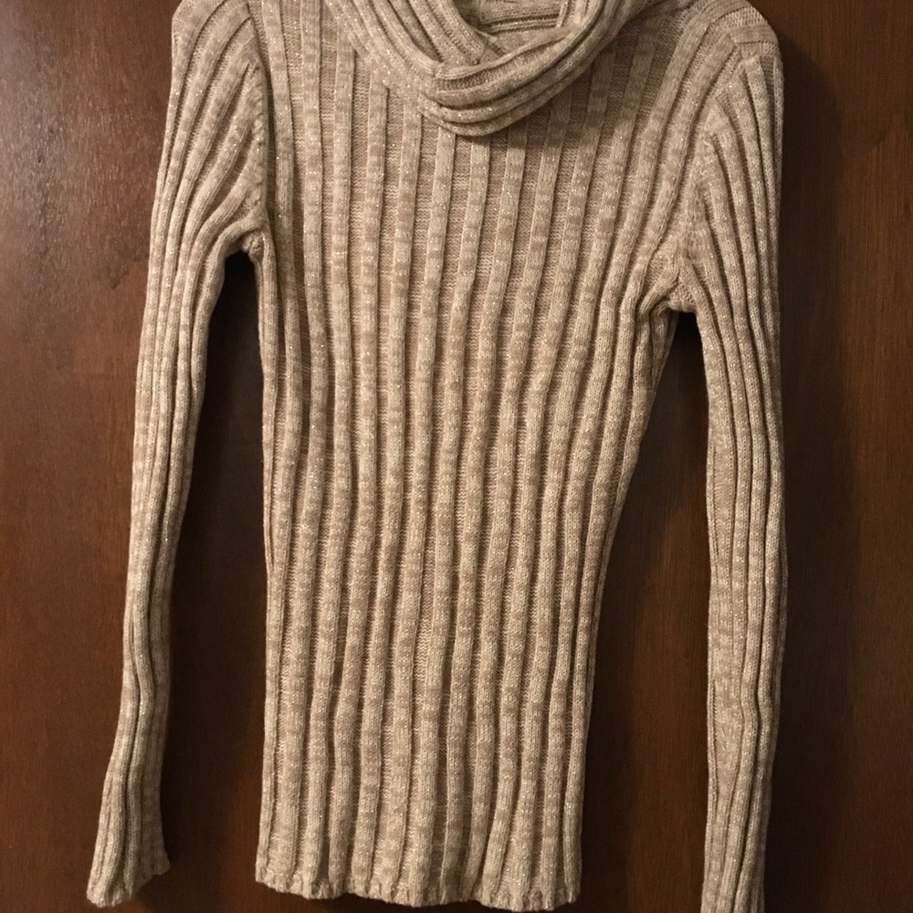 APT 9 cowl neck long sleeved gold Sweater Small - Picture 3 of 4
